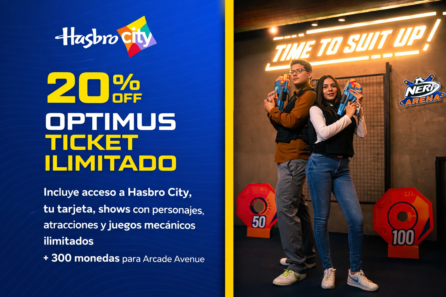 20% OFF en optimus ticket ilimitado