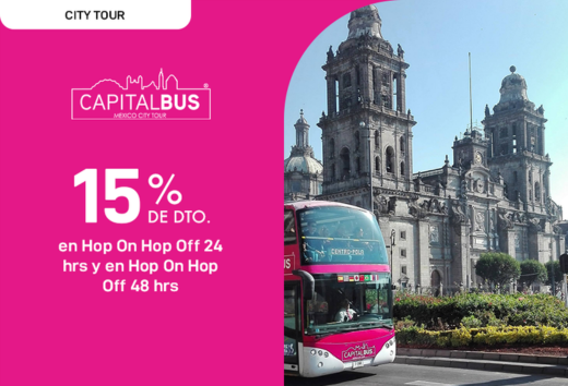 15% OFF en Hop On Hop Off 24 hrs y 48 hrs