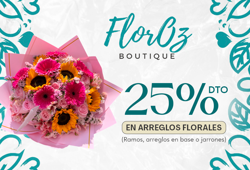 25% OFF en arreglos florales
