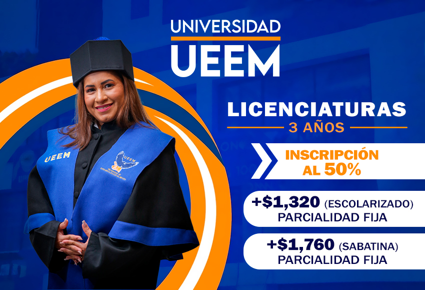 Inscripción en licenciatura 3 años al 50% OFF