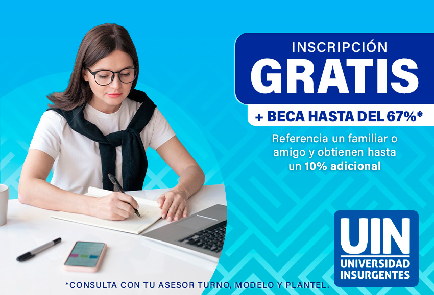 Inscripción gratis + Beca hasta del 67% OFF