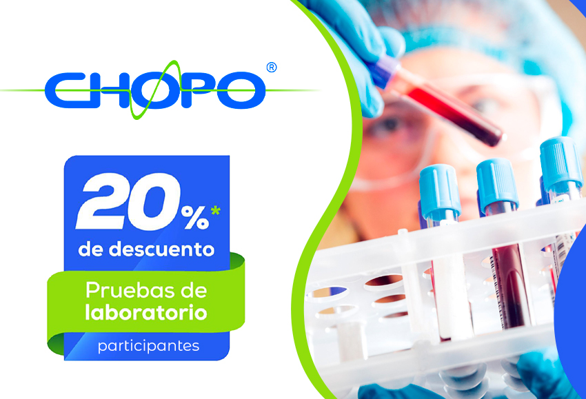 20% de descuento en pruebas de laboratorio