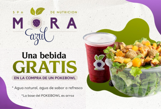 Compra tu pokebowl y llévate bebida GRATIS