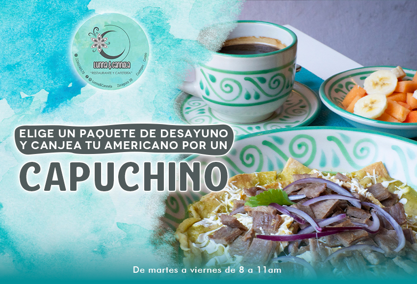 De americano a capuchino sin costo extra