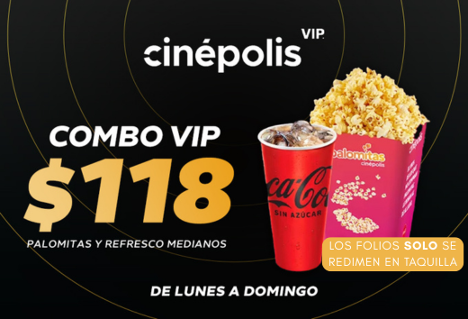 Combo palomitas por $118