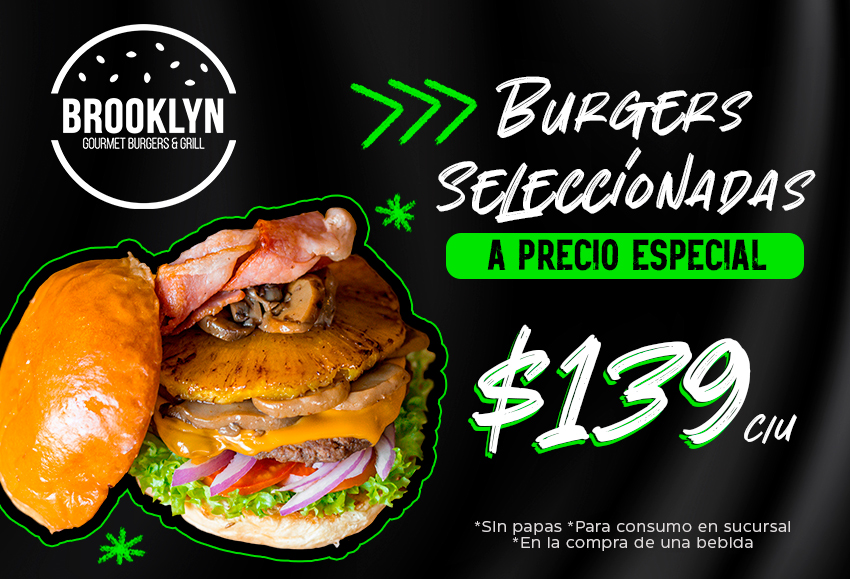 Burgers Seleccionadas a solo $139
