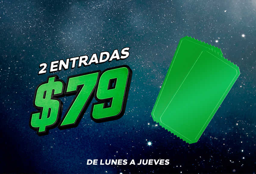 2 entradas lunes a jueves por $79
