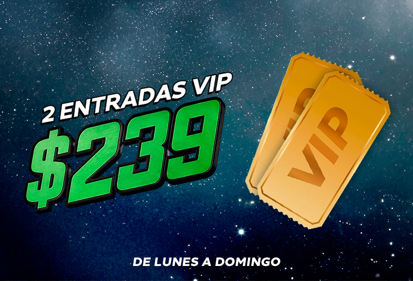 2 entradas lunes a domingo por $239