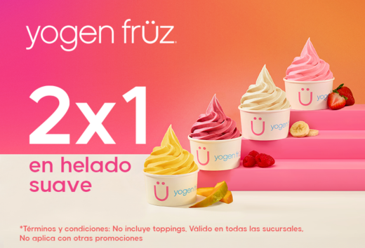 2x1 en helado suave Yogen