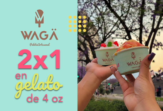 2x1 en gelato de 4 oz.