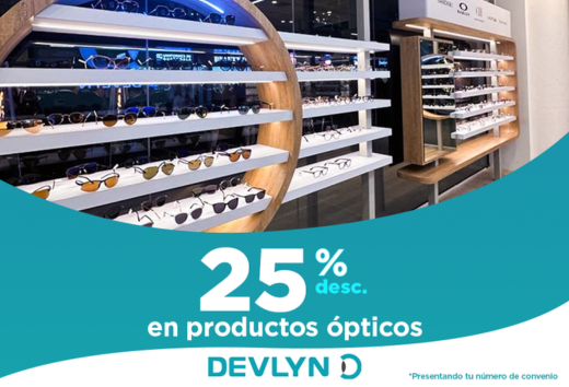25% OFF en anteojos, lentes y armazones