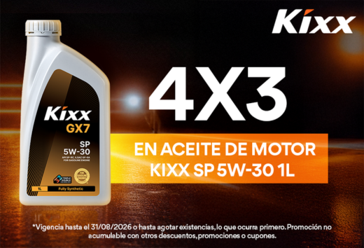 4x3 en aceite de motor Kixx SP 5W-30 1L