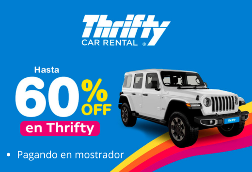 Hasta 60% OFF en renta de auto pagando en mostrador