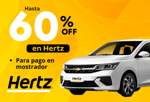 Hasta 60% OFF en renta de autos pagando en mostrador