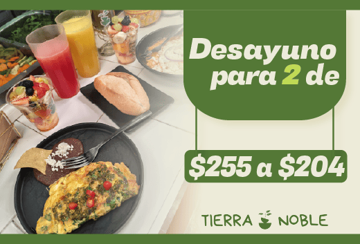 Desayuno para 2 por solo $204