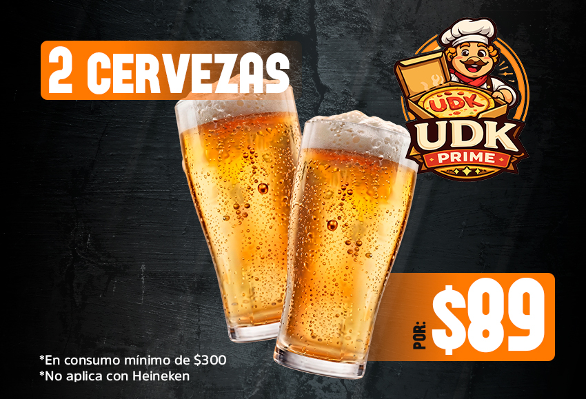 2 cervezas por $89