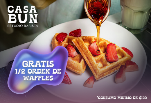 Media orden de waffles GRATIS